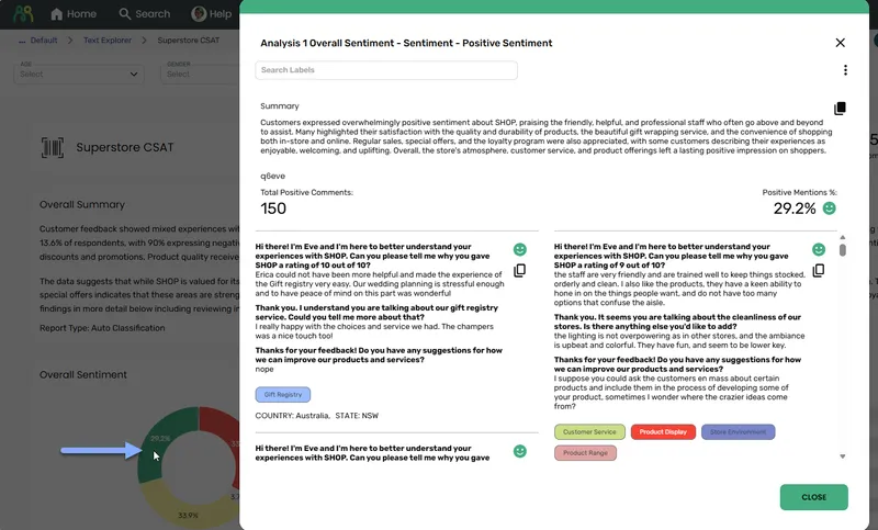 Text Auto Report | HumanListening Help